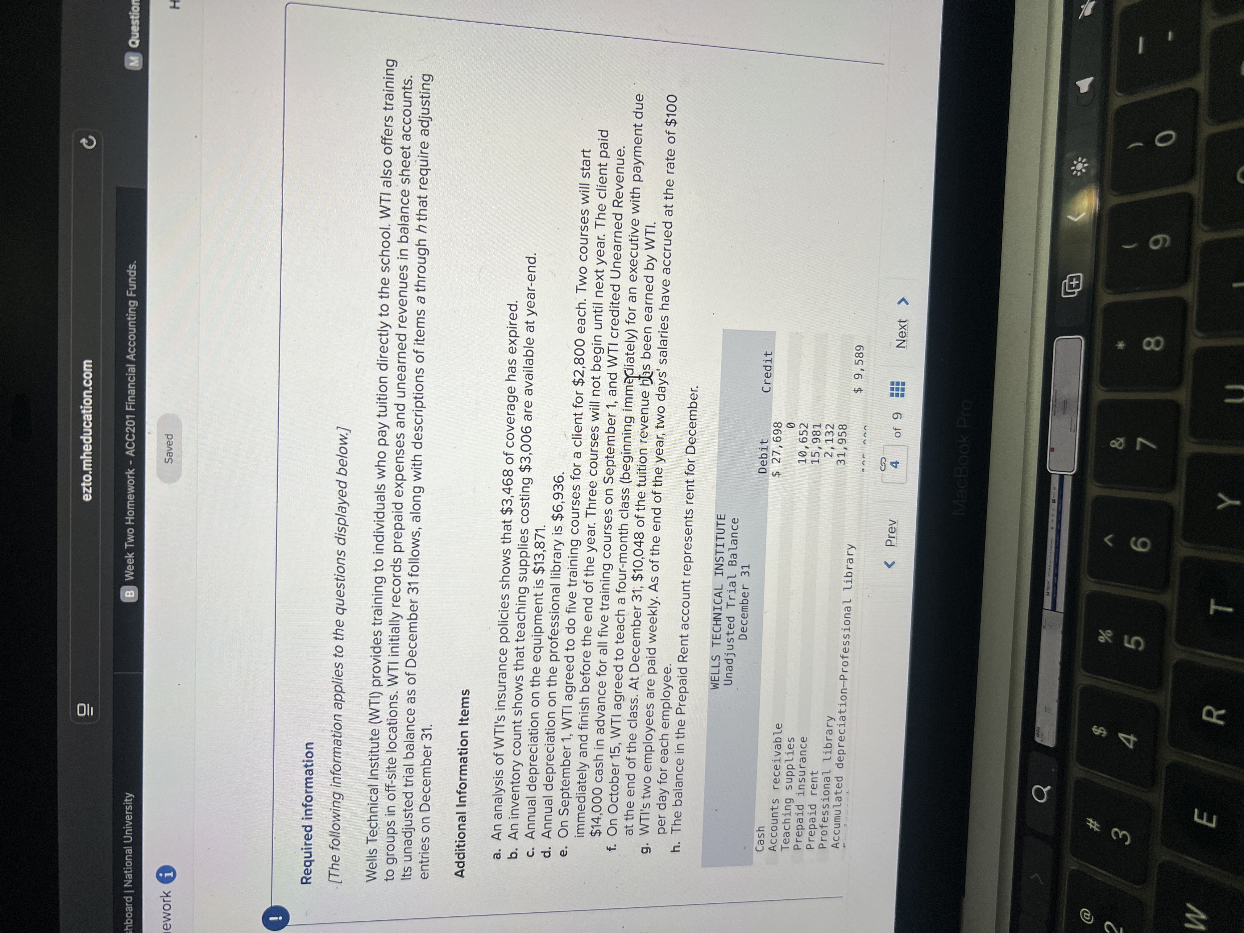 C ezto.mheducation.com M Question B Week Two