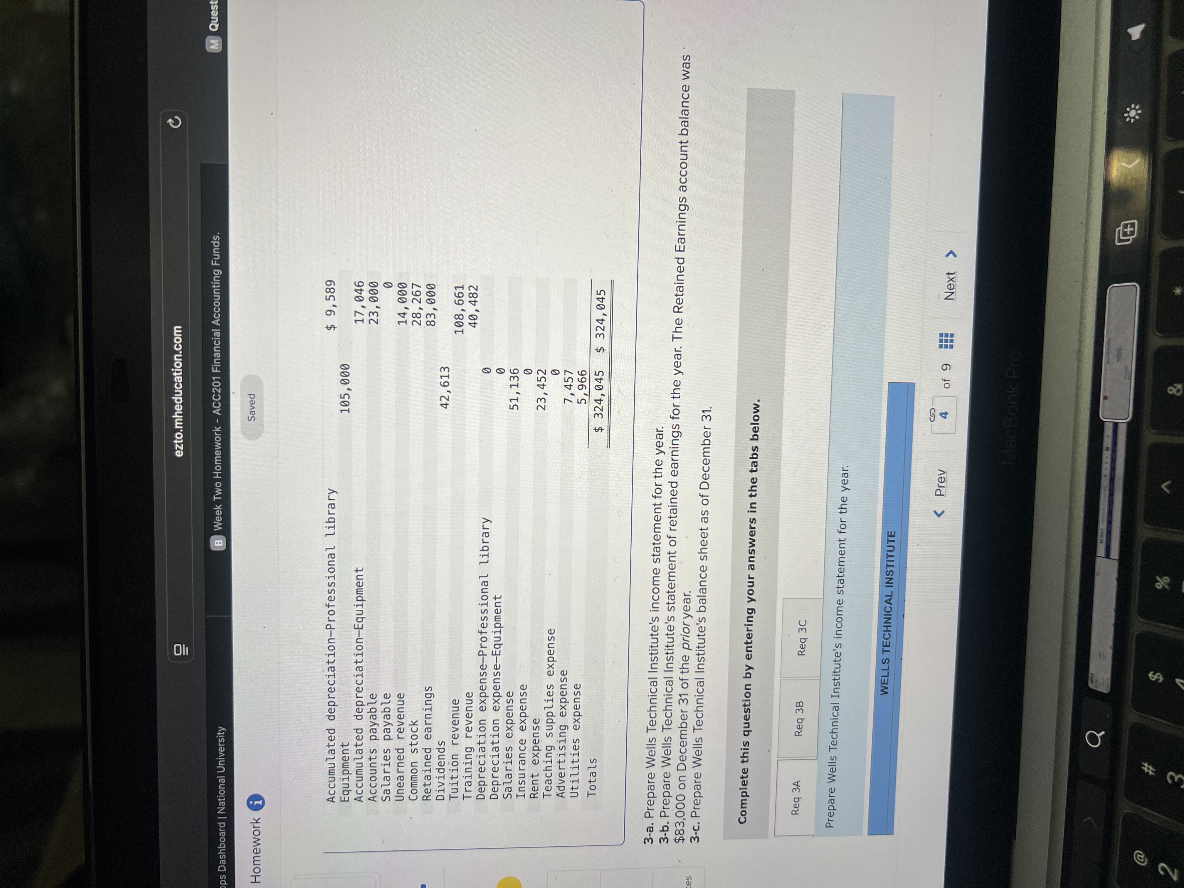 C ezto.mheducation.com M Question B Week Two