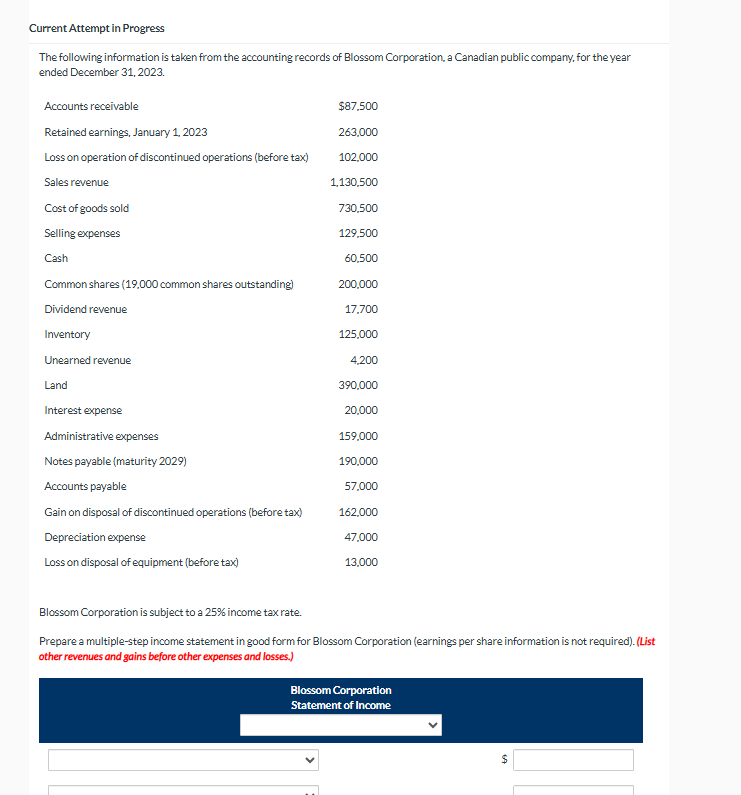 Current Attempt in Progress The following