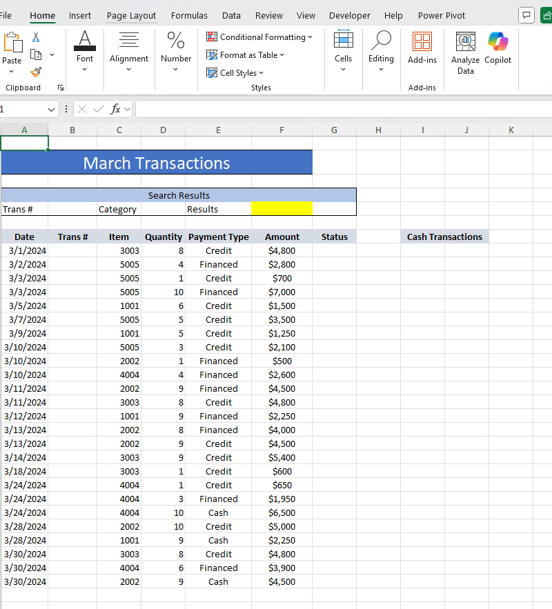 Ensure the Sales worksheet is active. Enter a