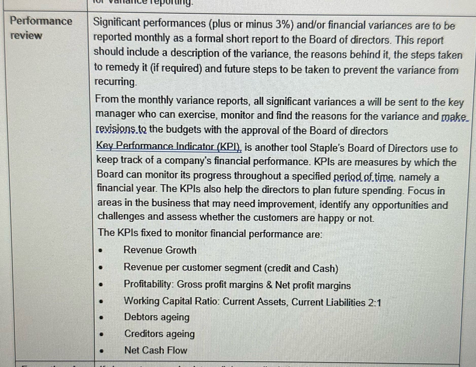 Apply this policy to the question please and use