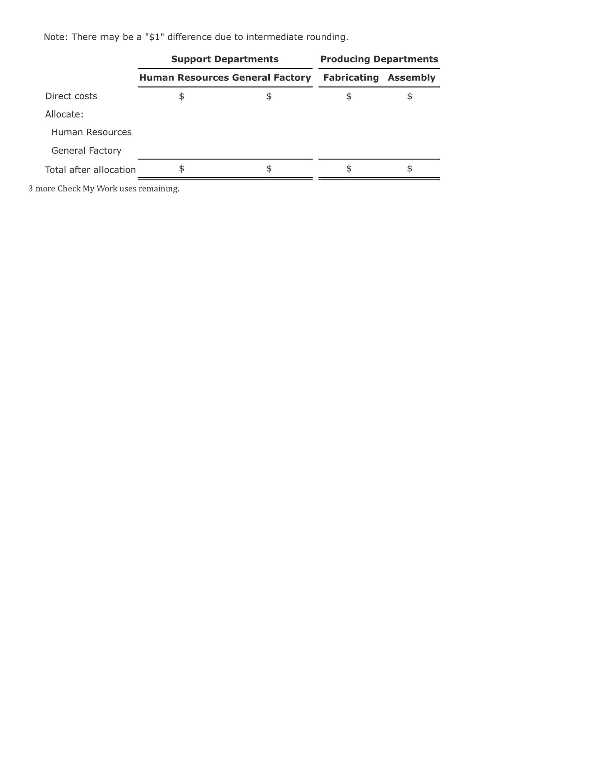 Note: There may be a "$1" difference due to