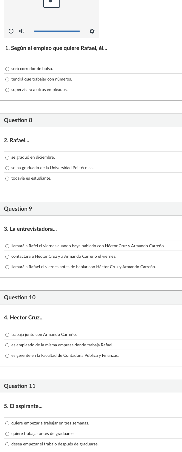 answer questions using this transcripts: Good