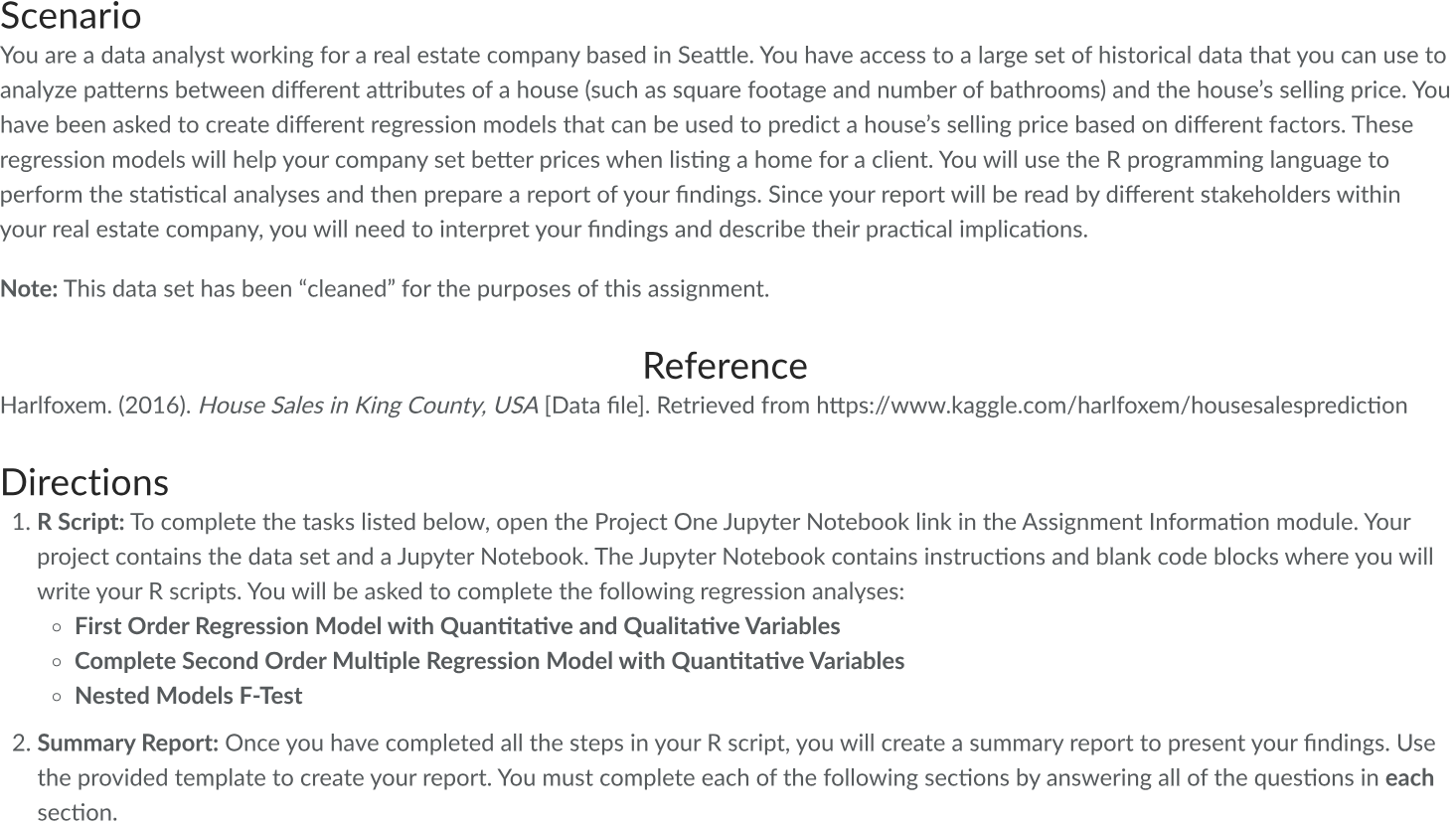 Module Four Discussion: F-Test for Comparing