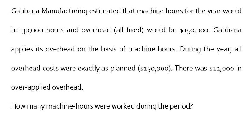 How many machine-hours were worked during the