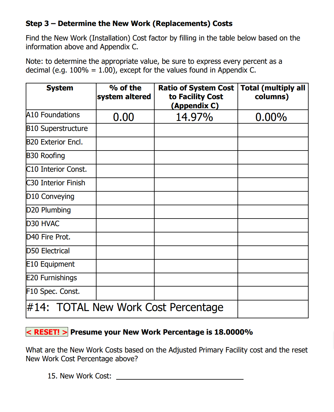 SQUARE FOOT/SQUARE METER ESTIMATING HOMEWORK This