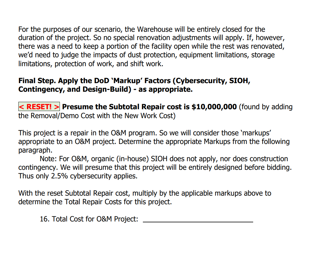 SQUARE FOOT/SQUARE METER ESTIMATING HOMEWORK This