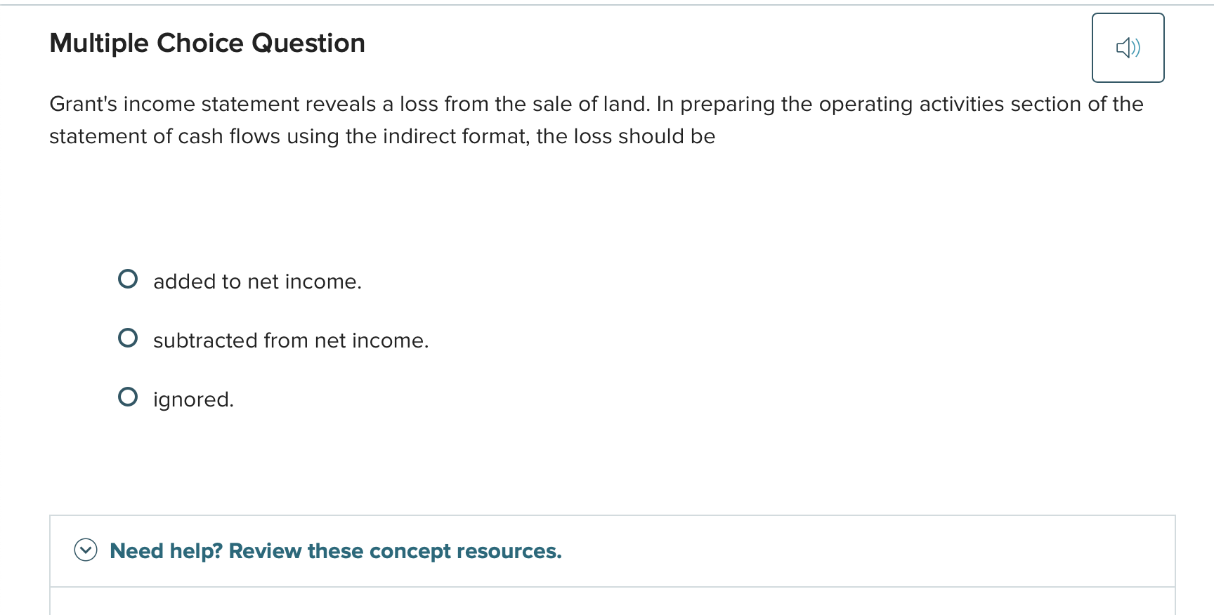 answer this Multiple Choice Question c))) Grant's