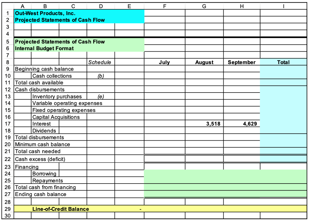 A B C D E F G Key Check Figures N Schedules W