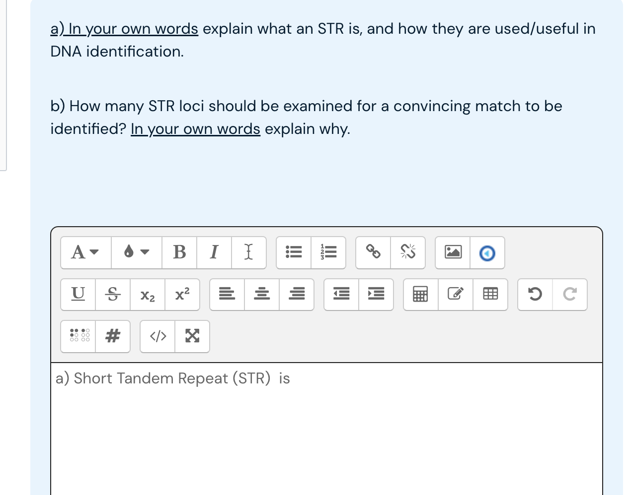 answer this a) In your own words explain what an