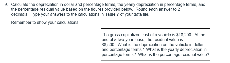 Using your calculations from Question 9, Table 7,