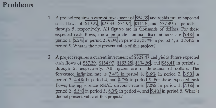 Problems 1. A project requires a current