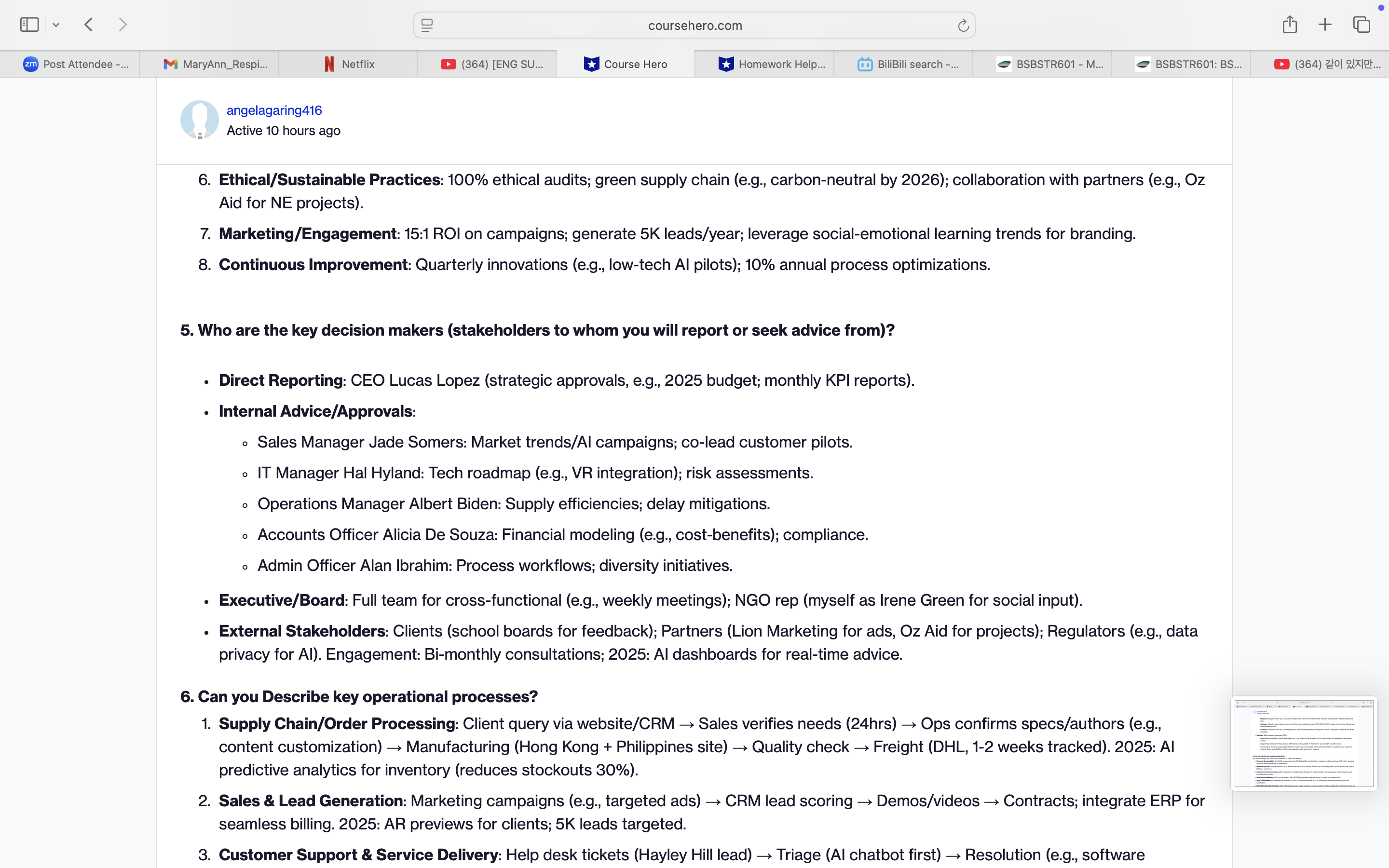 Can you give a sample to Develop a Continuous