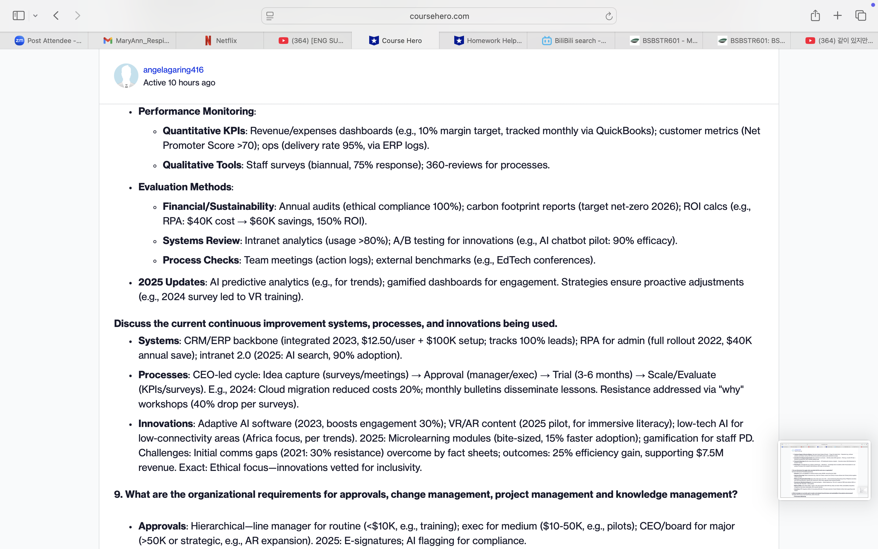 Can you give a sample to Develop a Continuous