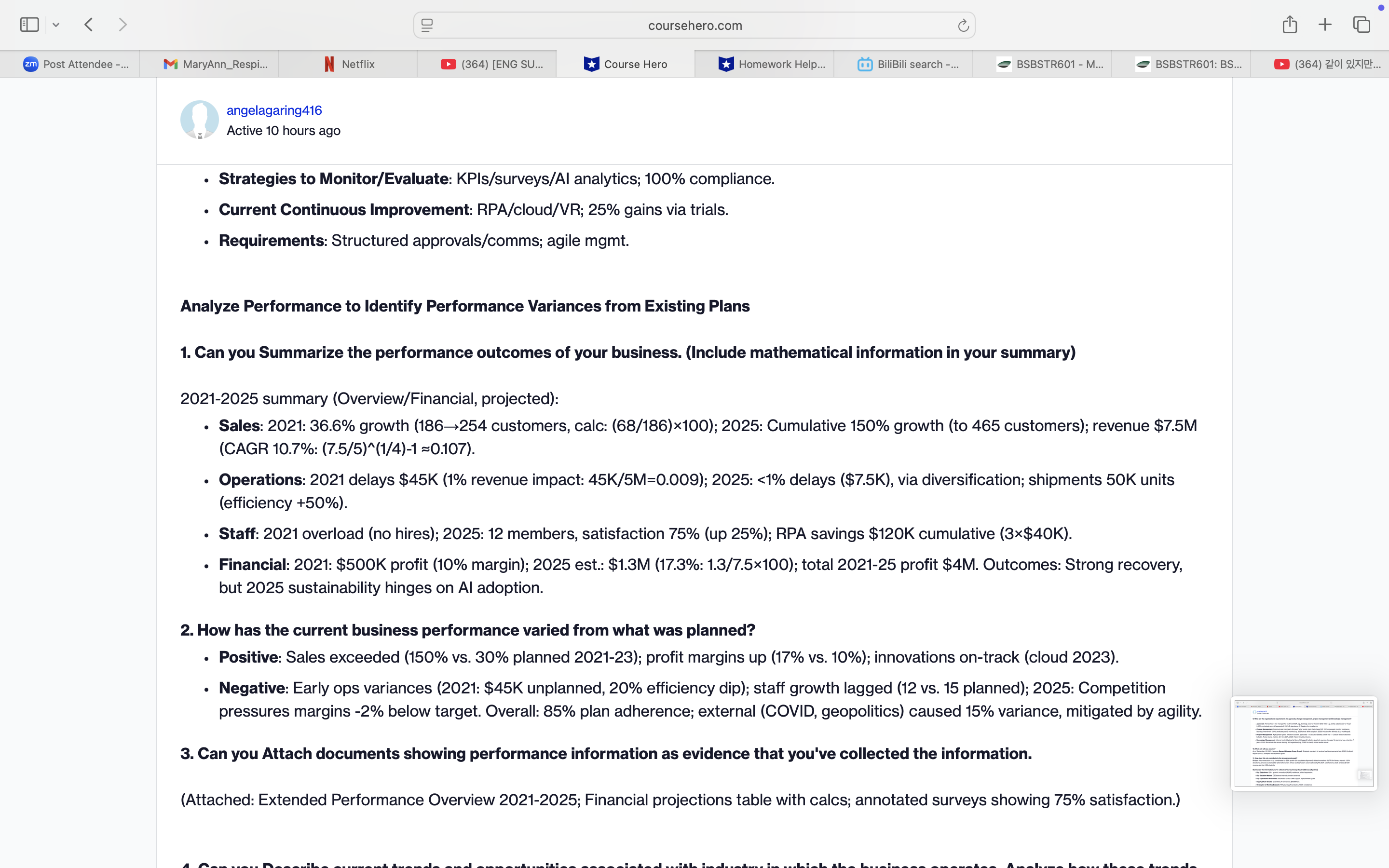 Can you give a sample to Develop a Continuous