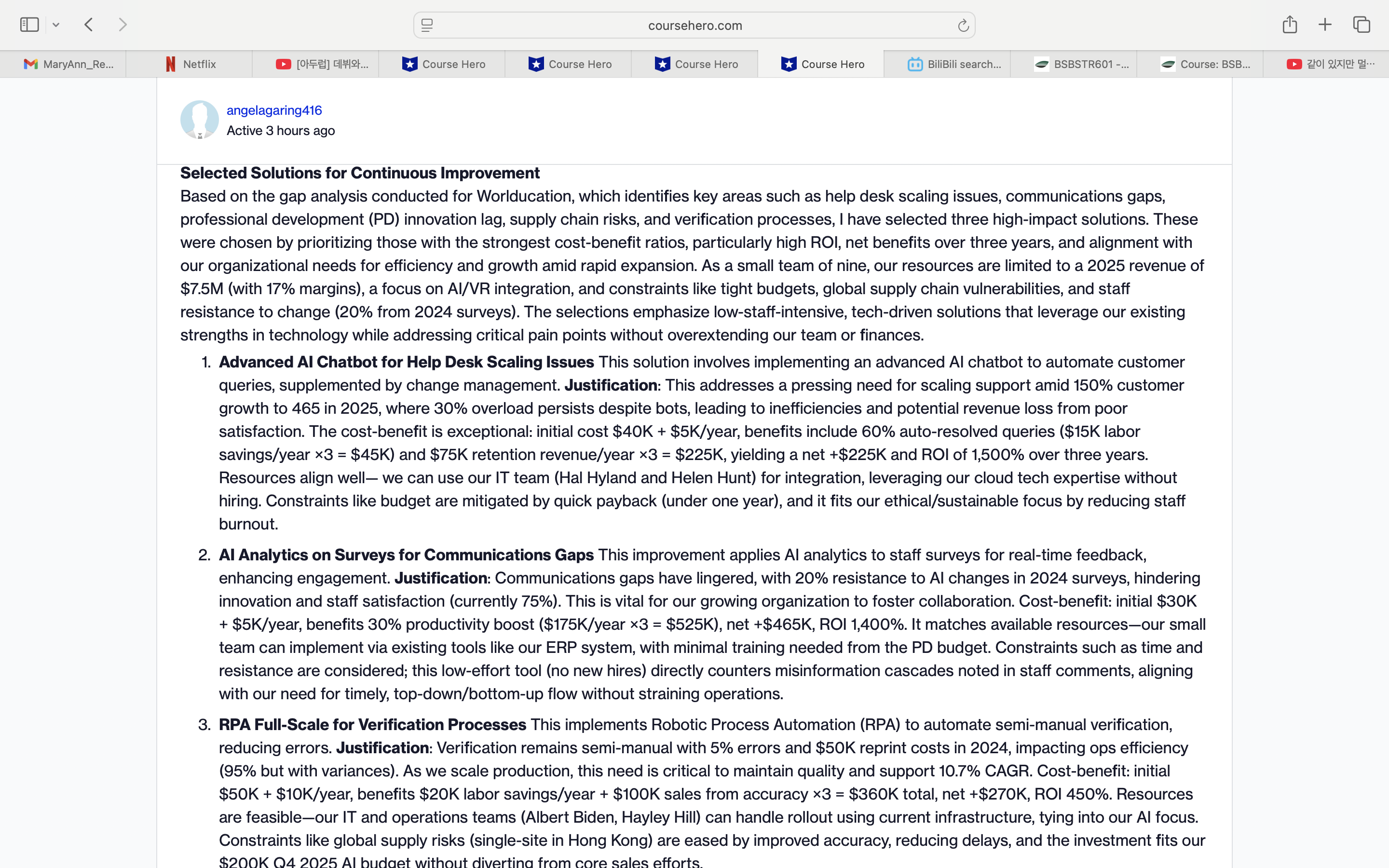 Can you give a sample to Develop a Continuous