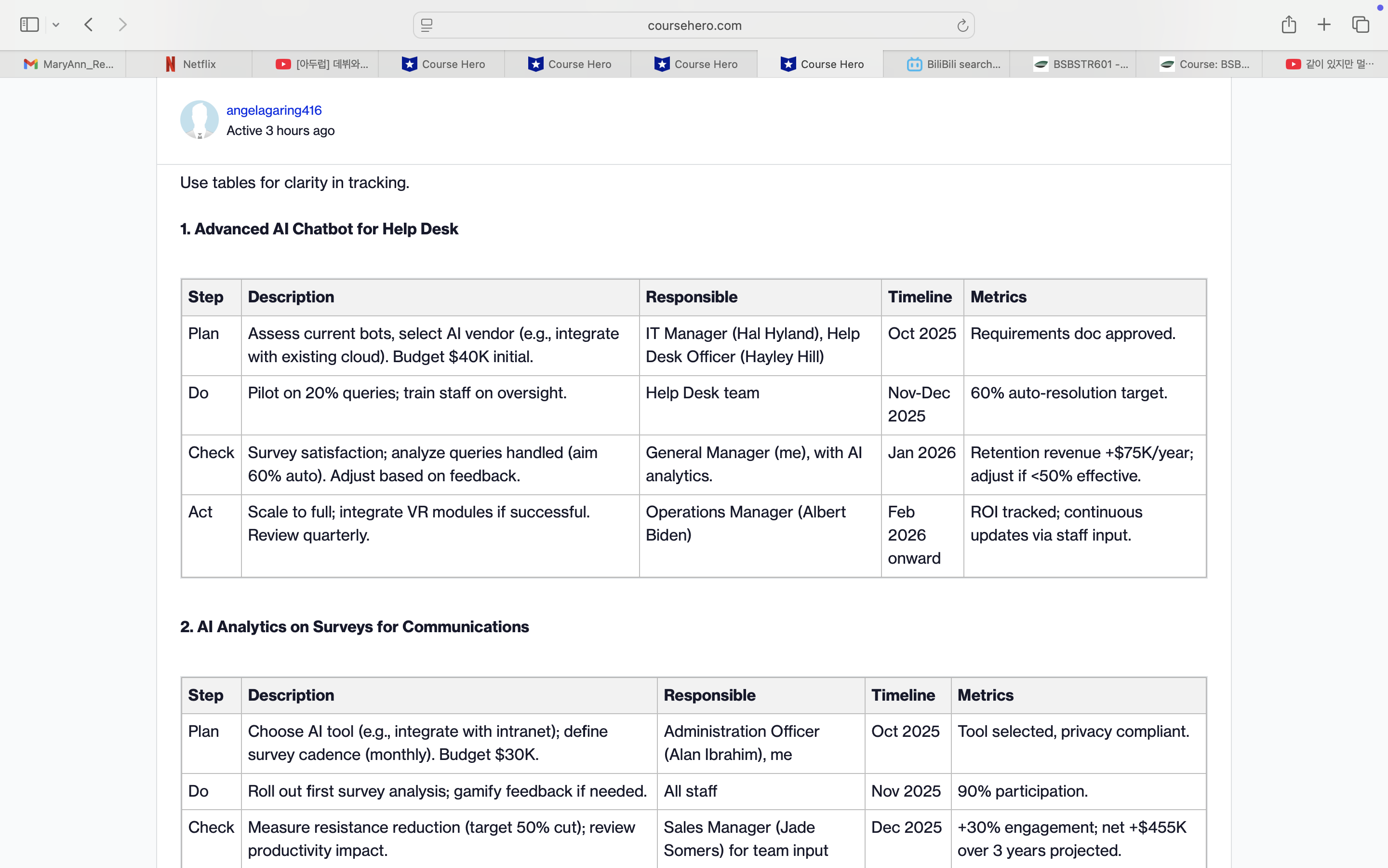 Can you give a sample to Develop a Continuous