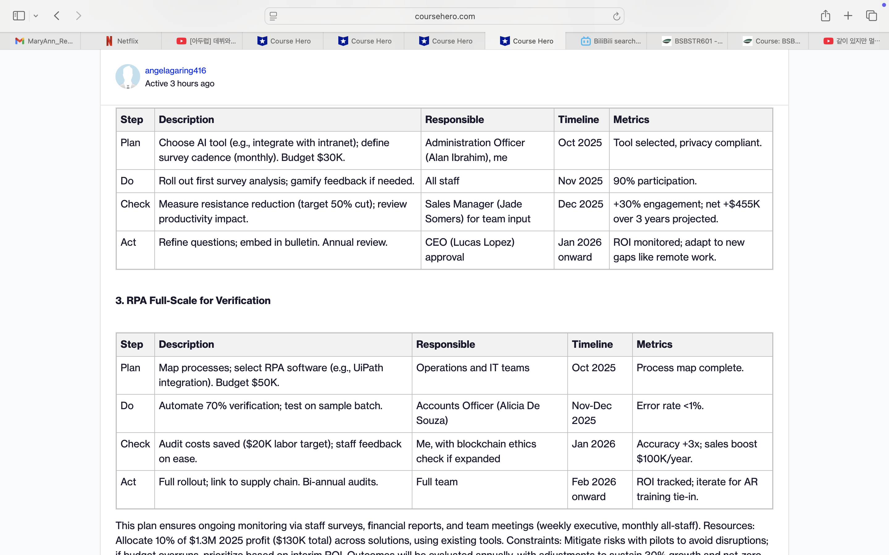 Can you give a sample to Develop a Continuous