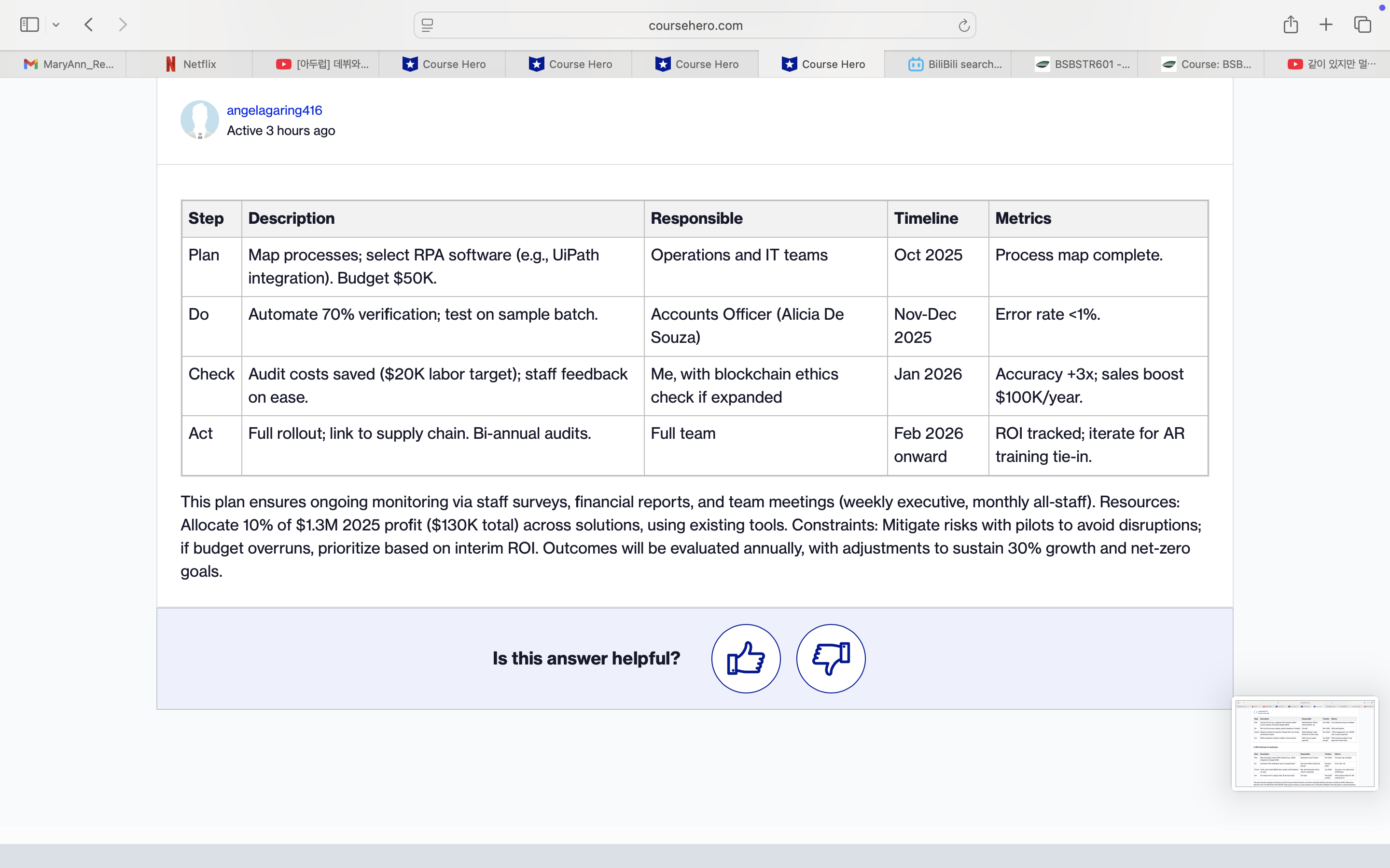 Can you give a sample to Develop a Continuous