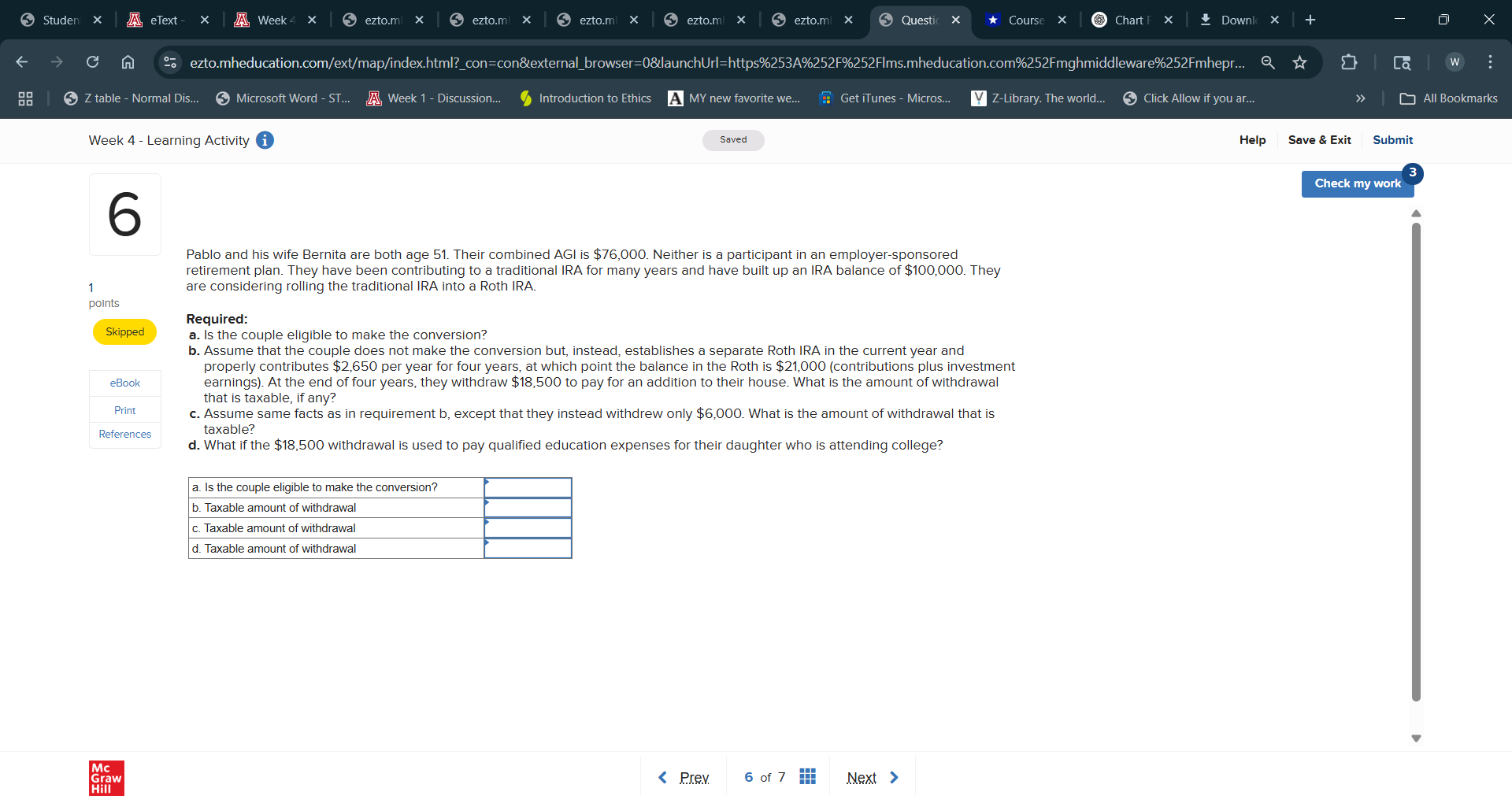 S Student A eText - X A Week 4 X ezto.ml x