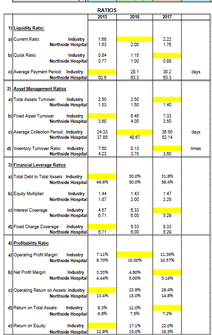 Using the Excel file below, compute the financial
