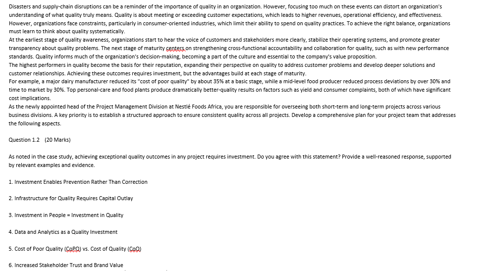 As noted in the case study, achieving exceptional