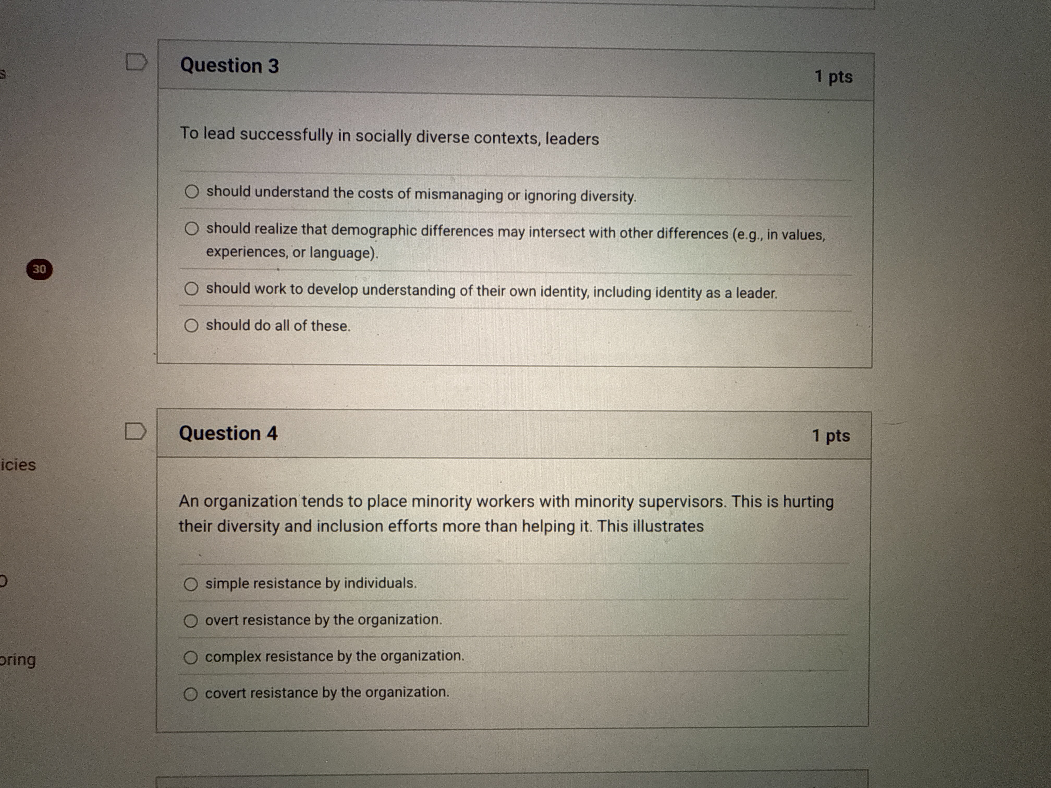 I believe the best answer. The question three is