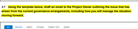 3.7 Using the template below, draft an email to