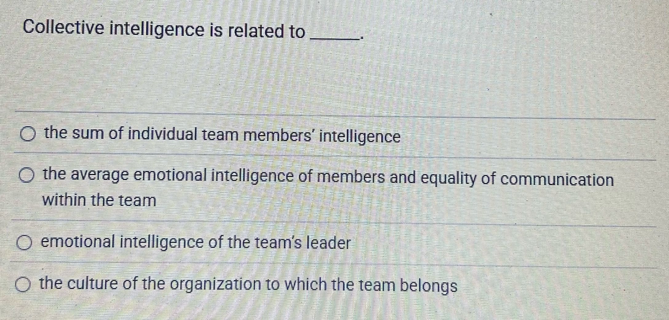 Answer from chapter 2 of group dynamics for teams