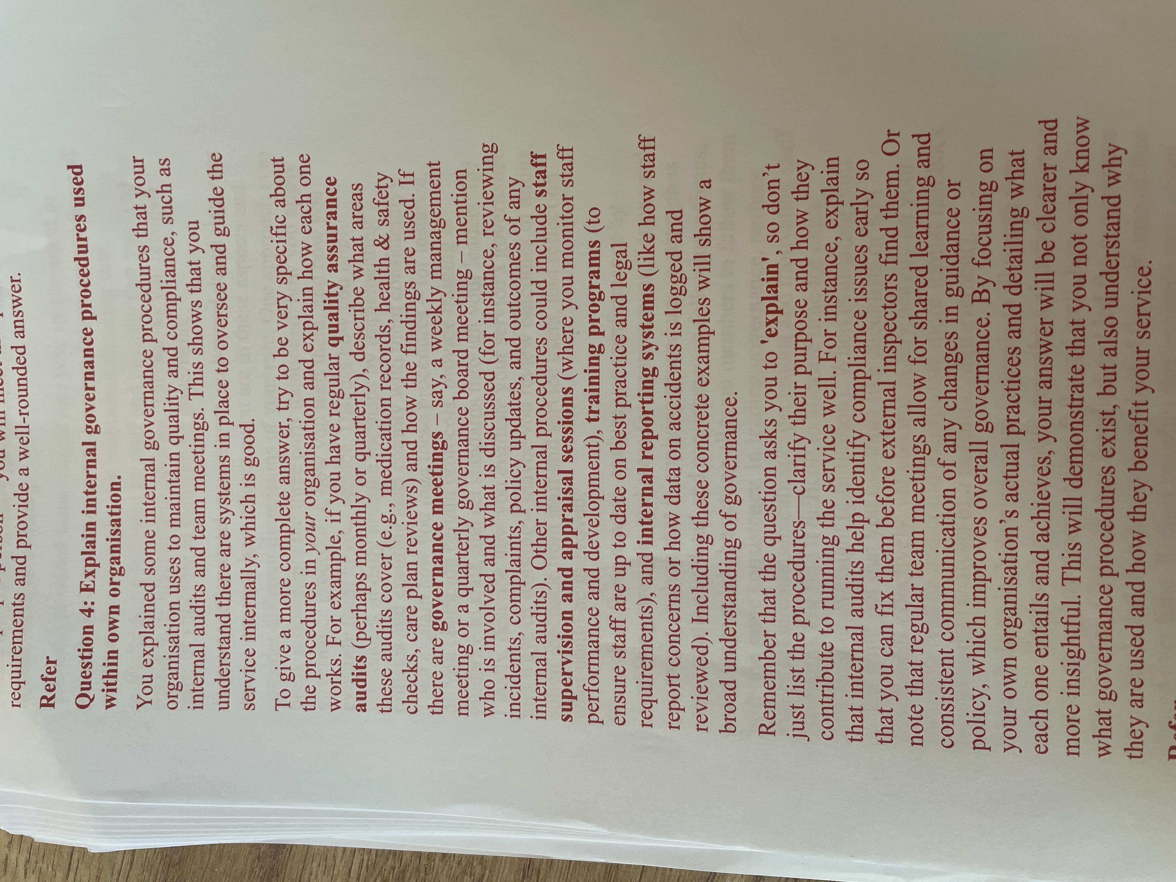 requirements and provide a well-rounded answer.