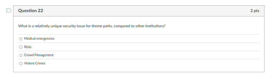 security management question [>| Question 22 2