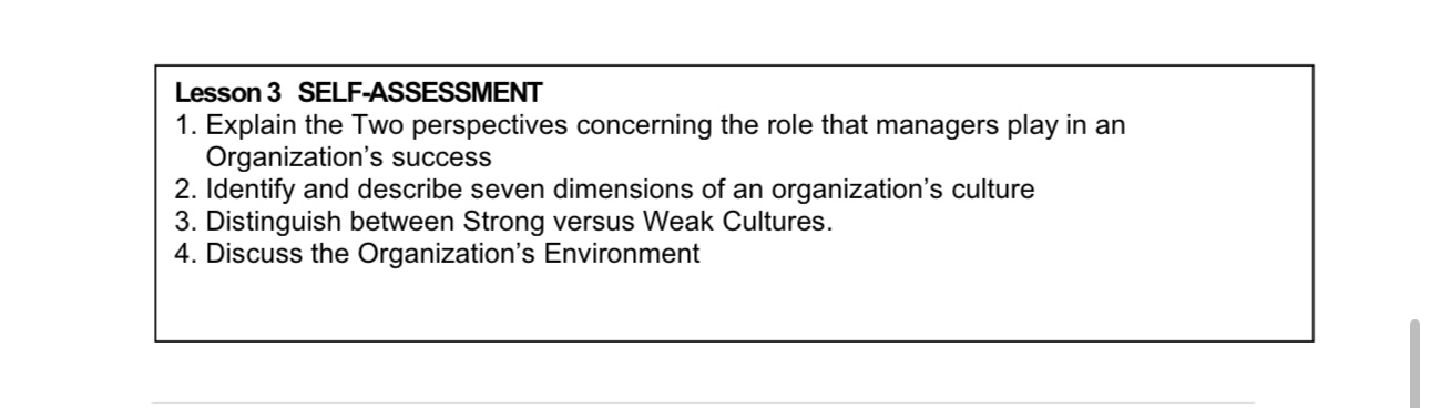 Lesson3 SELF-ASSESSMENT 1. Explain the Two