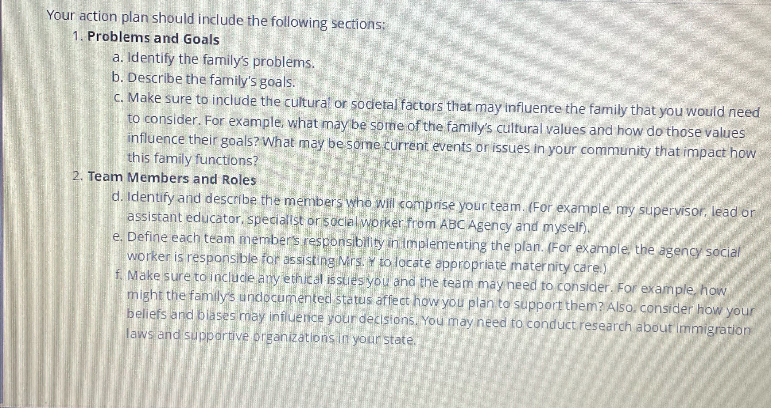 How to make an action plan with these questions.