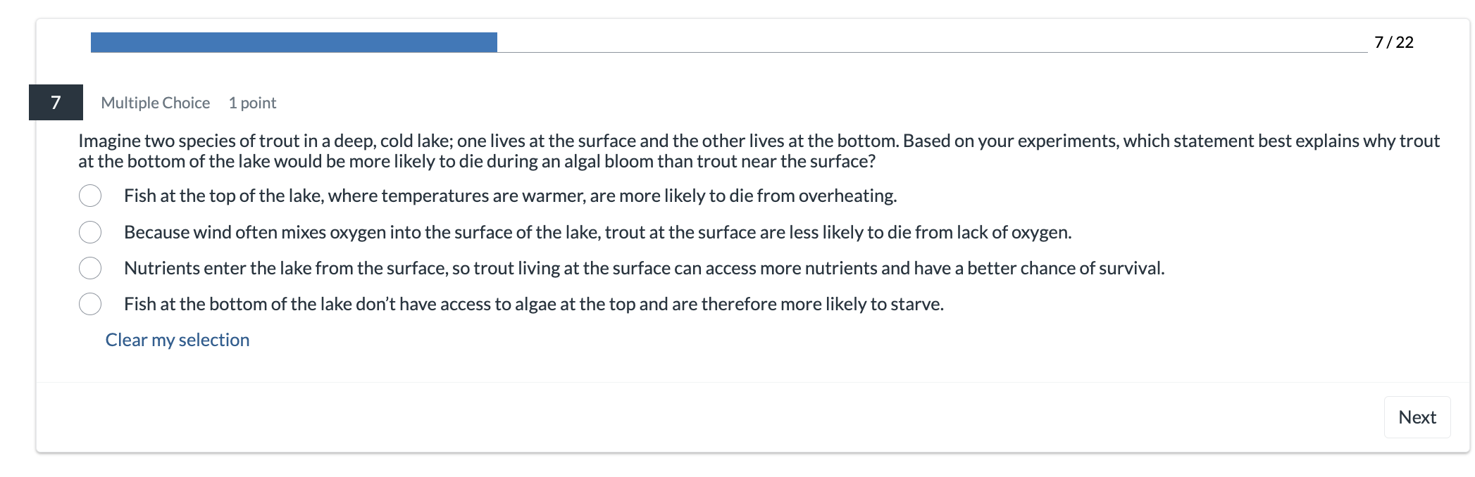 answe CSCS 7/22 Multiple Choice 1 point Imagine