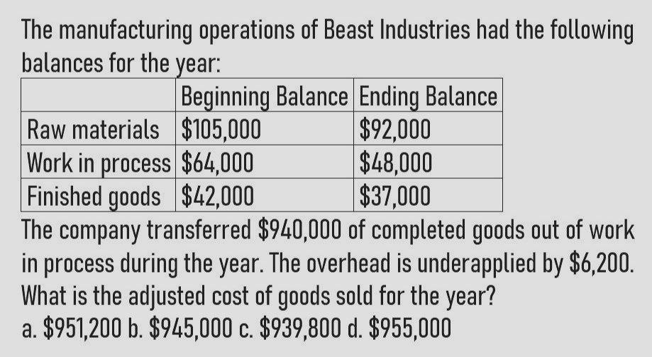 What is the adjusted cost of goods sold for the