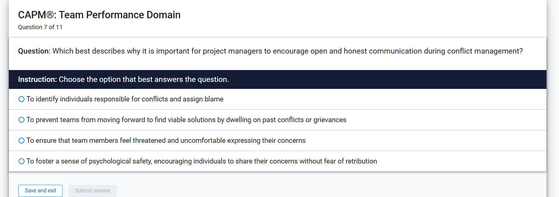Regarding CAPM project management, select best