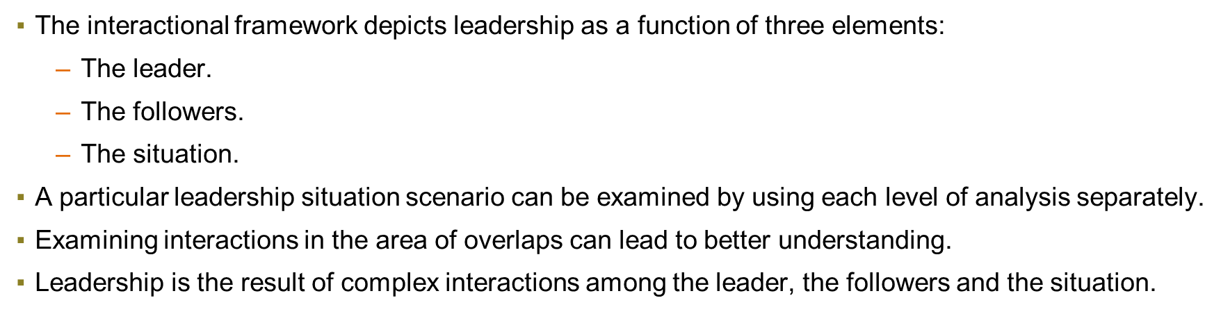 The Interactional Framework for Analysing