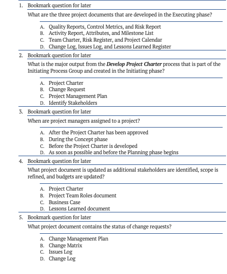 6. Bookmark question for laterWhat are the three