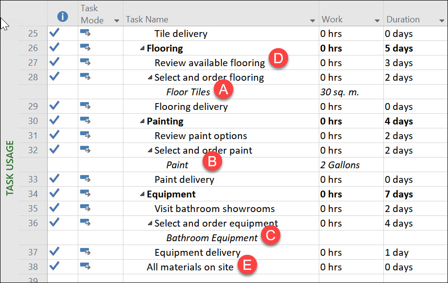 Which rows shown in the image below represent