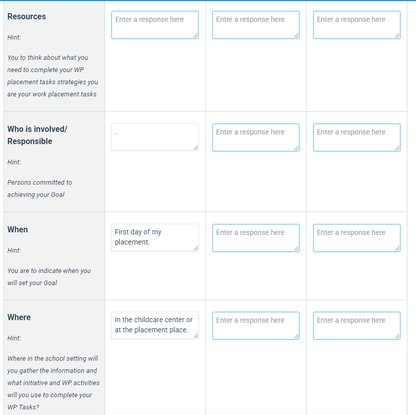 Task 1 Work planning and priorities - ereating