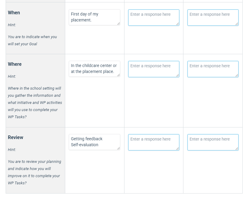 Task 1 Work planning and priorities - ereating
