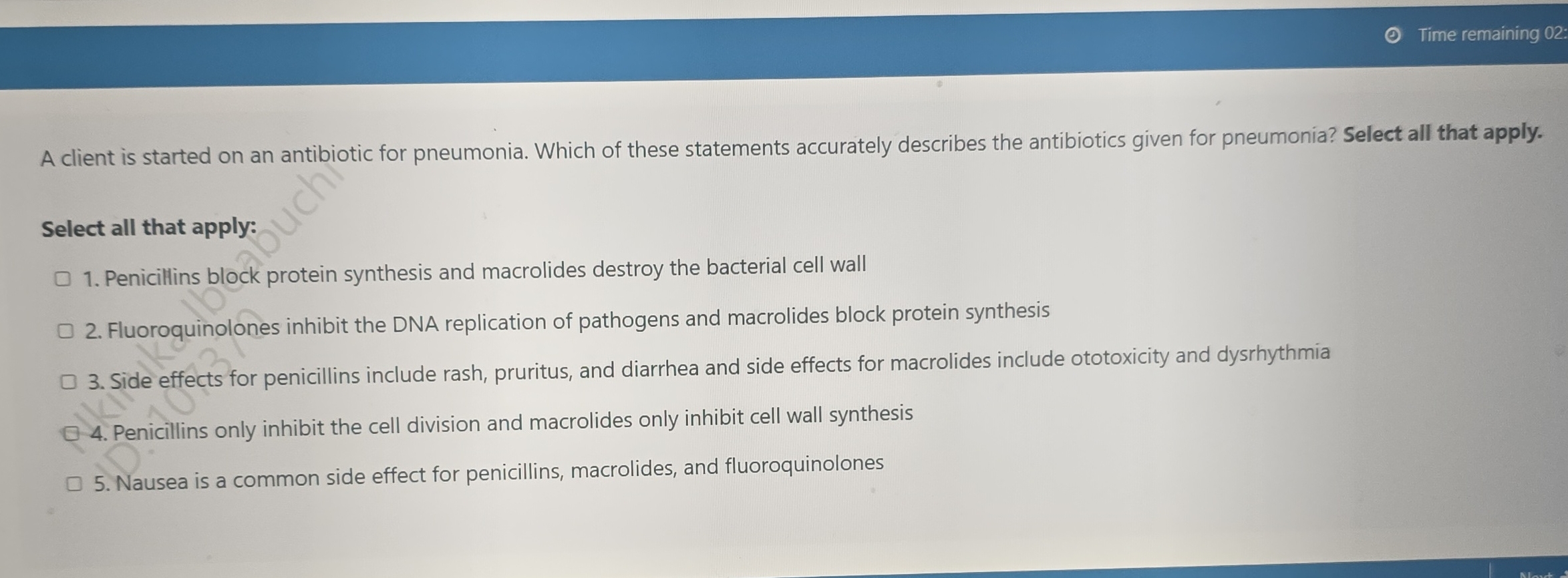 j Time remaining 02: A client is started on an