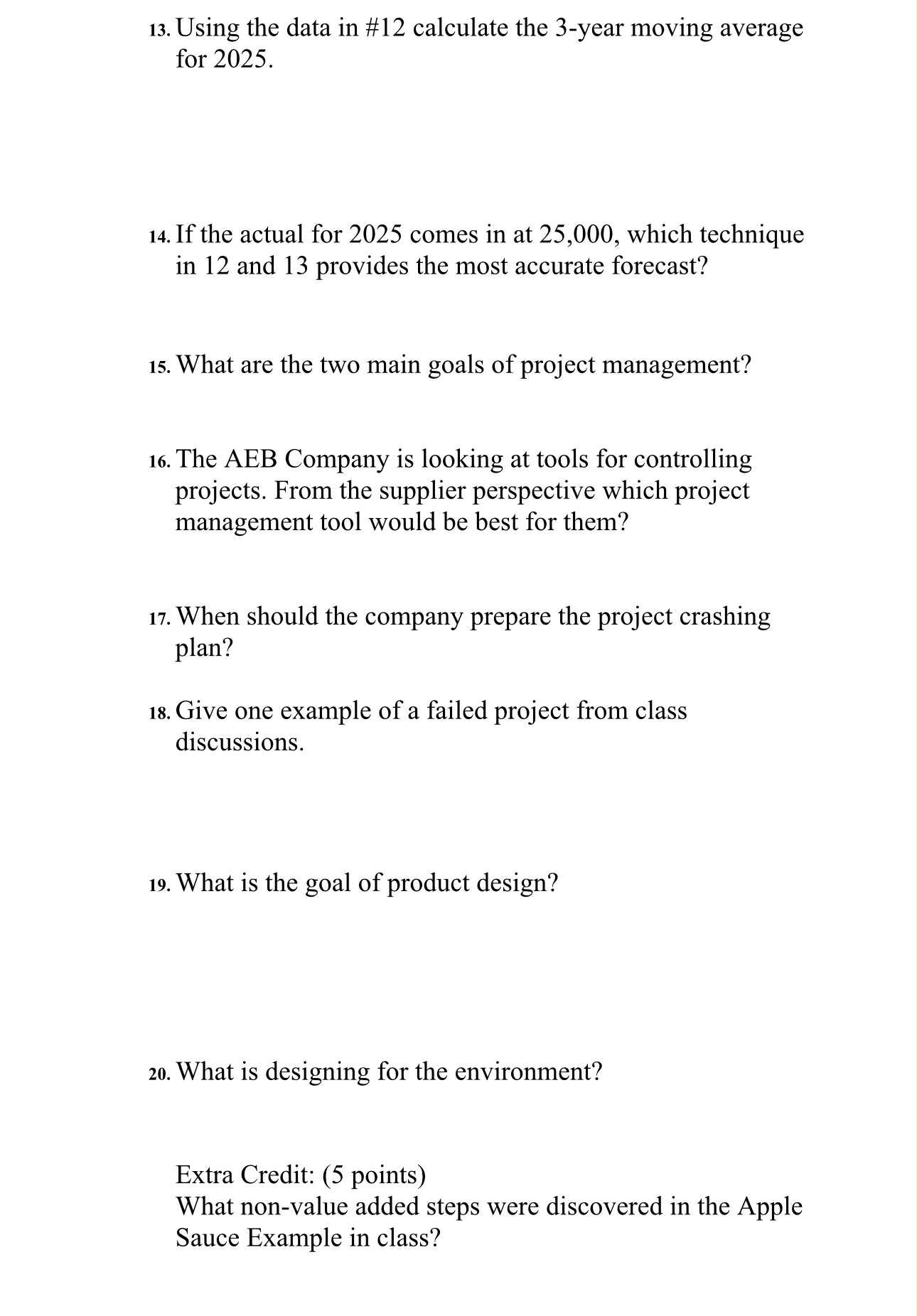 1. The one constant theme all semester has been: