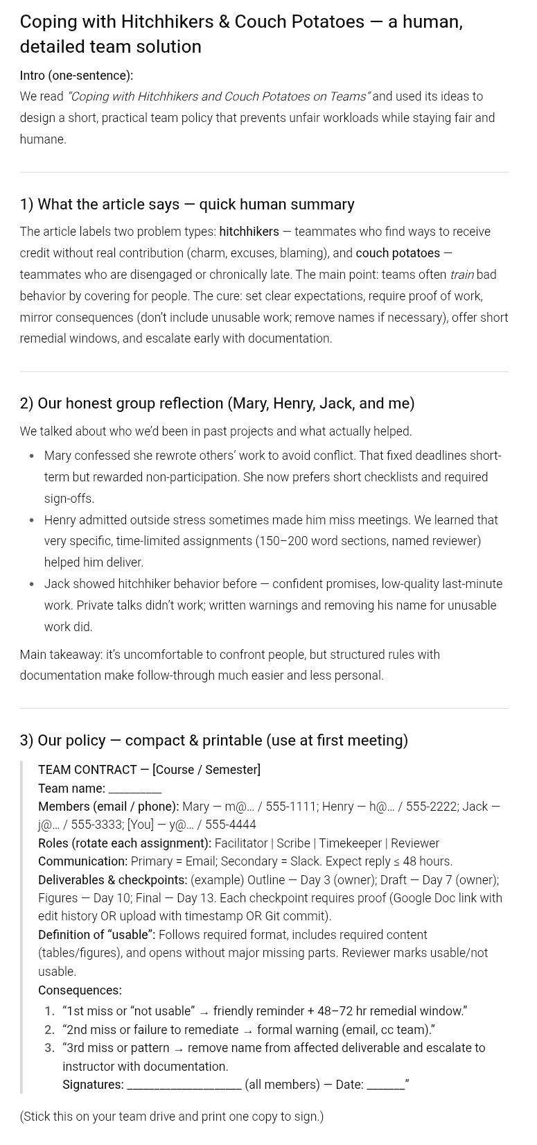 This assignment requires you to read an article