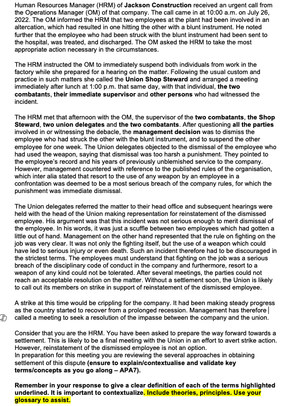 These questions guide the response which will be