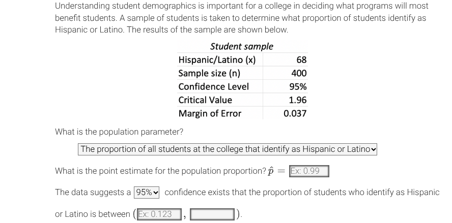 What is the population parameter?What is the