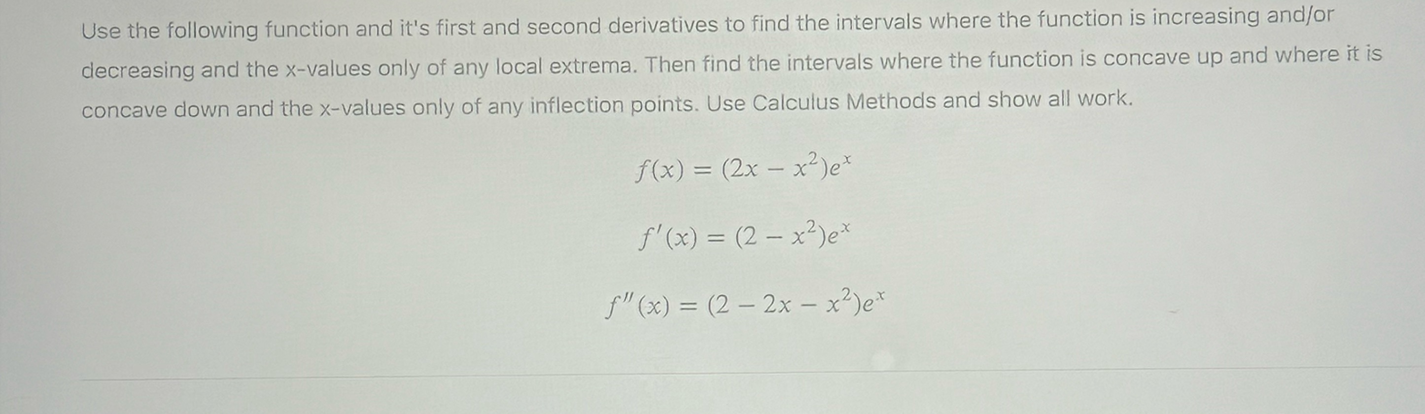 Help pls Use the following function and it's