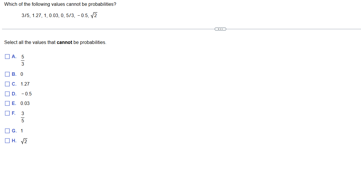 Which of the following values cannot be