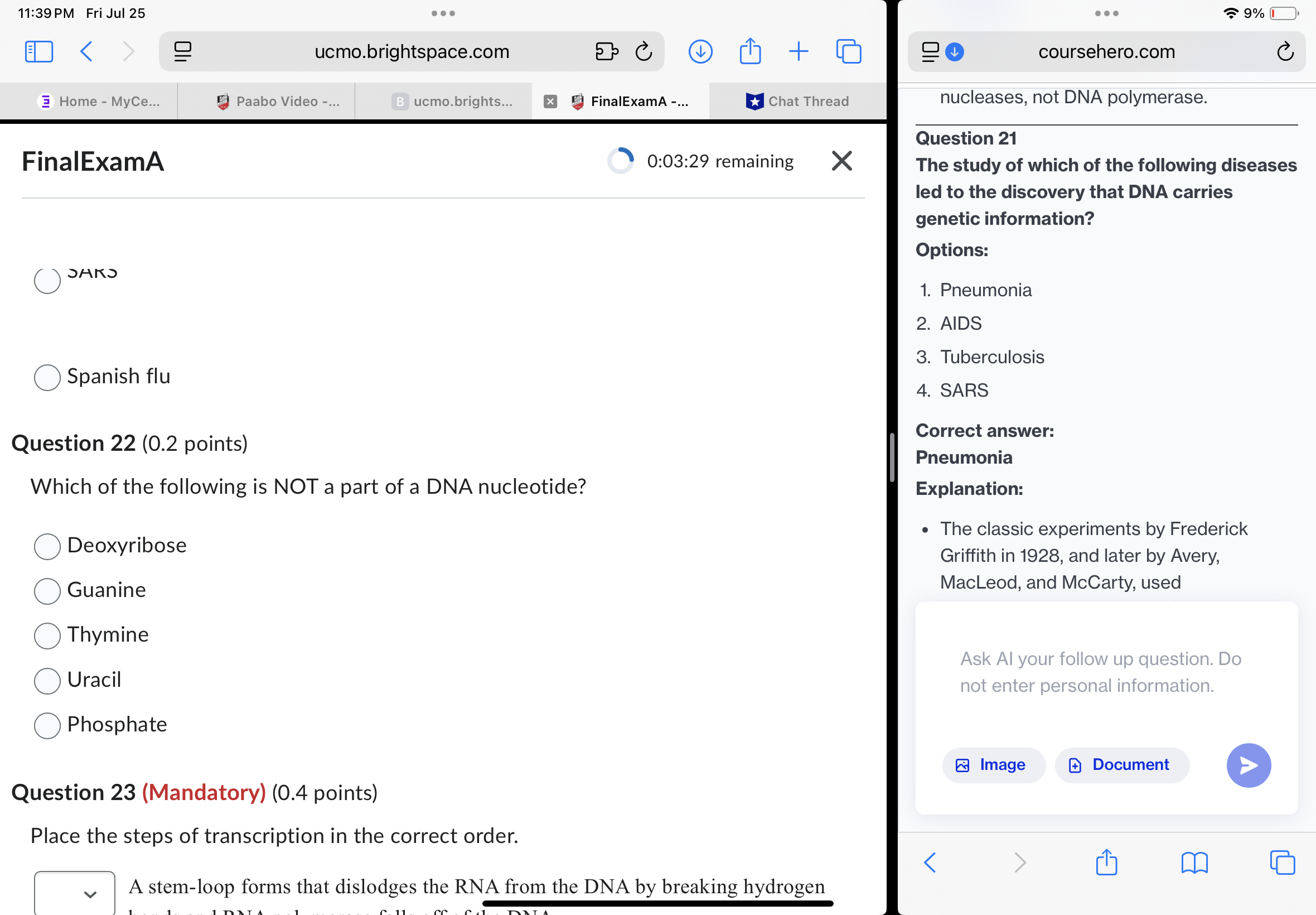 Question 22 11:39 PM Fri Jul . . . . . . 9% ED <