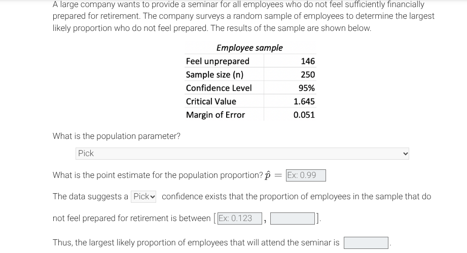 What is the population parameter?What is the